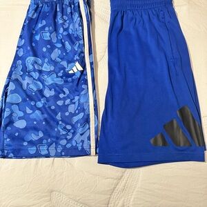 Adidas Kids Blue Patterned and Solid Shorts Set